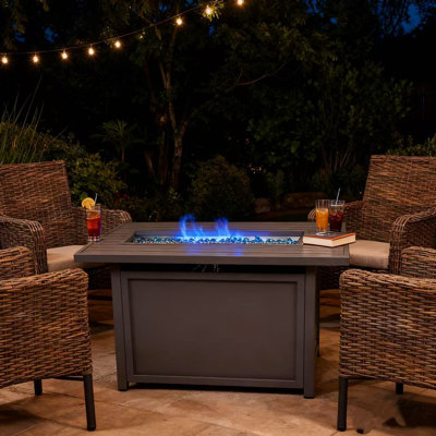 Rectangle Propane Smokeless Fire Pit Table