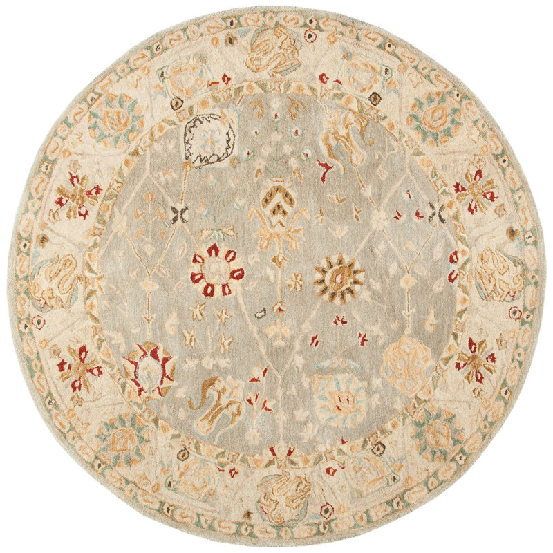 Tingley Hand Tufted Wool Oriental Rug, Round 2'3"