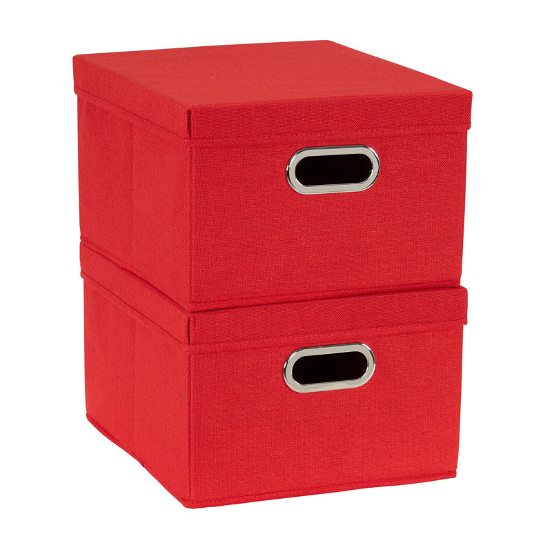 Dinner Plate Chest with Felt Protectors, Red