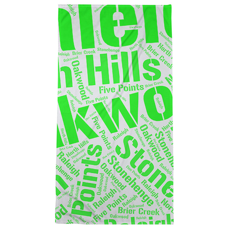 Bath Towel, Raleigh, Green, Microfiber