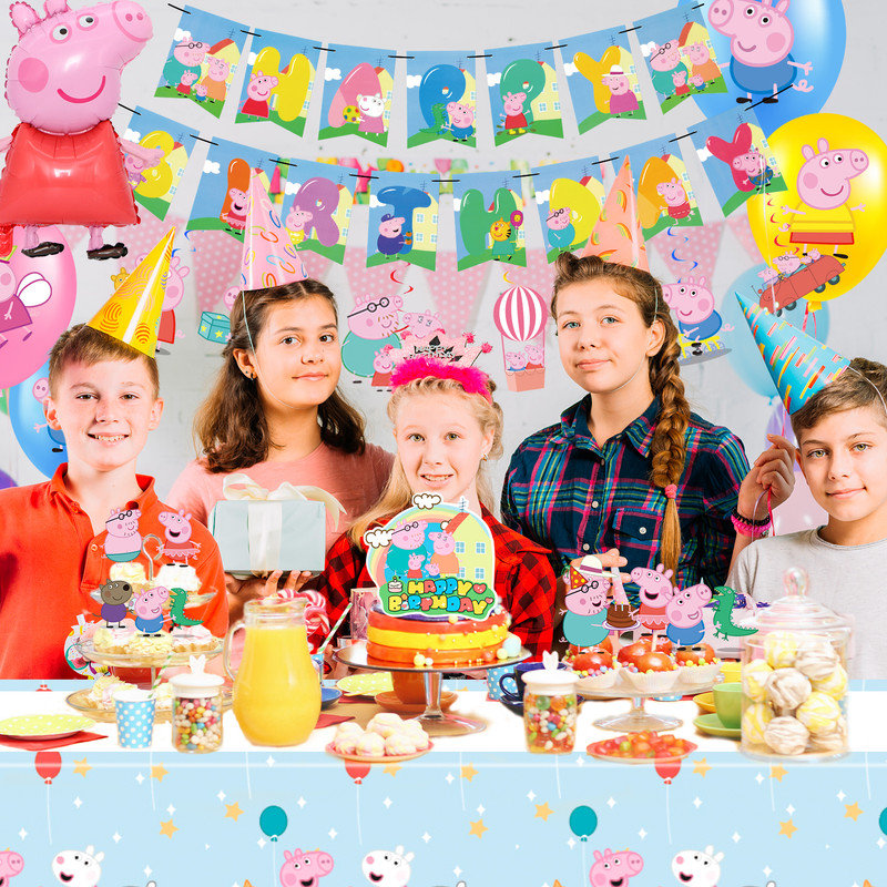 Peppa Pig Party Decorations Set,35 Pcs Peppa Pig Birthday Party Supplies