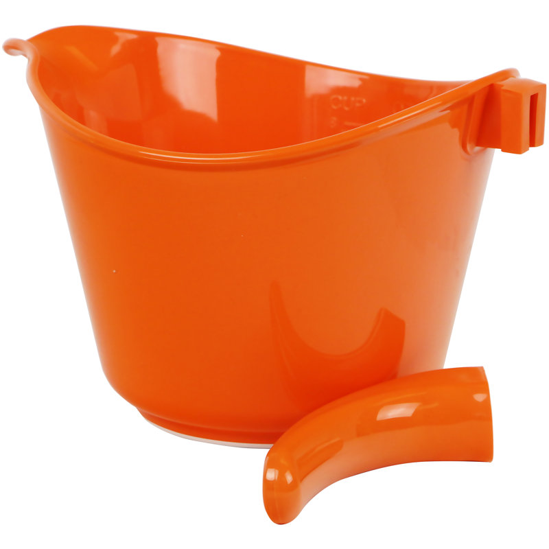Bol en plastique Alicio de Ebern Designs, Orange