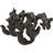 Rustic Country Cast Iron Squirrel On Tree Branch 4-Peg Wall Coat Hooks 13"L