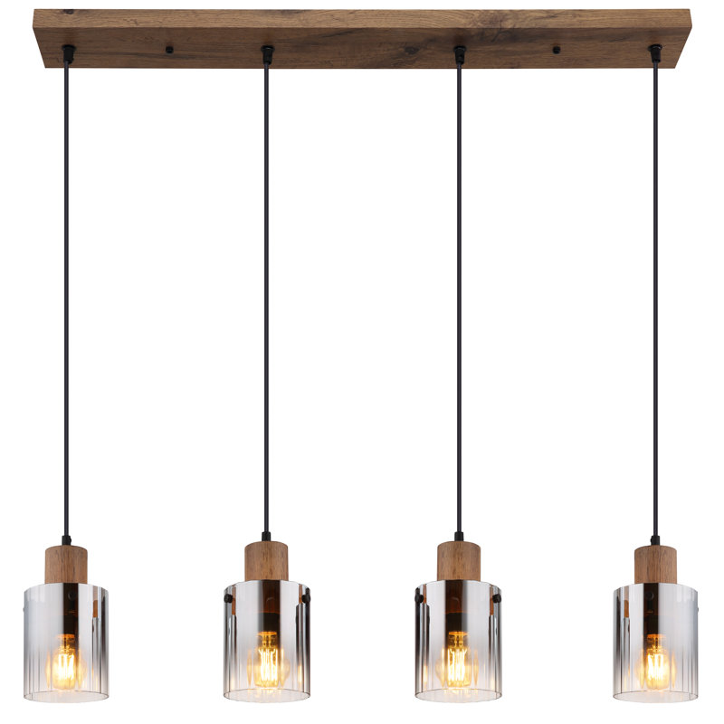 Daryel 4 - Light Walnut Pendant
