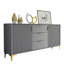 140cm Loft Retro Sideboard - Cabinet With Milled Fronts & Tv Unit Cupboard-1621157084