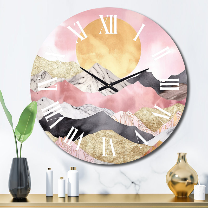 Horloge murale Vibrant Mountain, Grand