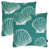 Sage/White Large Sea Shell
