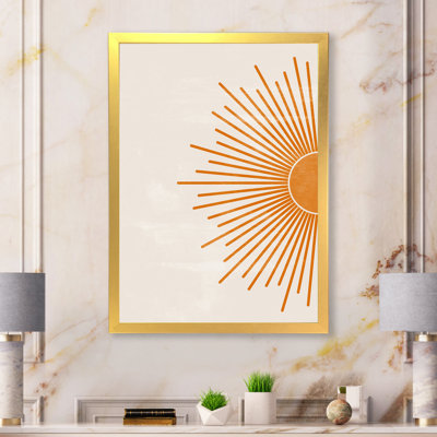 «Orange Sun Print I», photographie sur toile encadrée