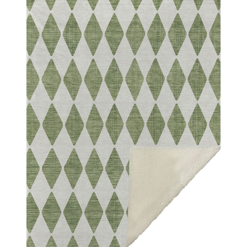 Jeté en sherpa Addison ASB578, Vert