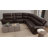 6-Piece Leather Power Sectional with Top-Grain Upholstery & Console