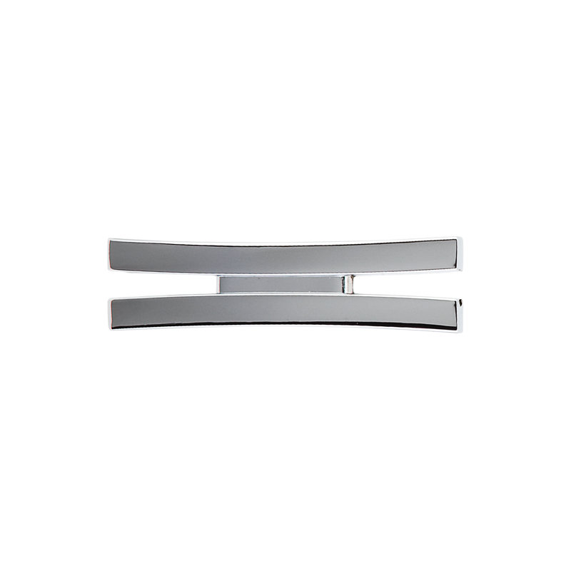 Flared 2 5/8" Length Geometric Knob, Polished Chrome