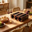 Support à vin de comptoir pour armoire de cuisine garde-manger, porte-bouteilles de vin en bois de pin, tablette de rangement verticale pour les cadeaux de décoration intérieure et de pendaison de crémaillère