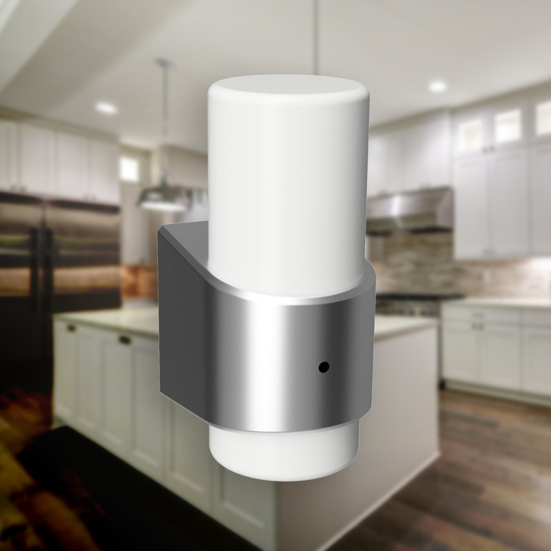 Cosmopolitan White and Nickel LED Night Light with Sensor