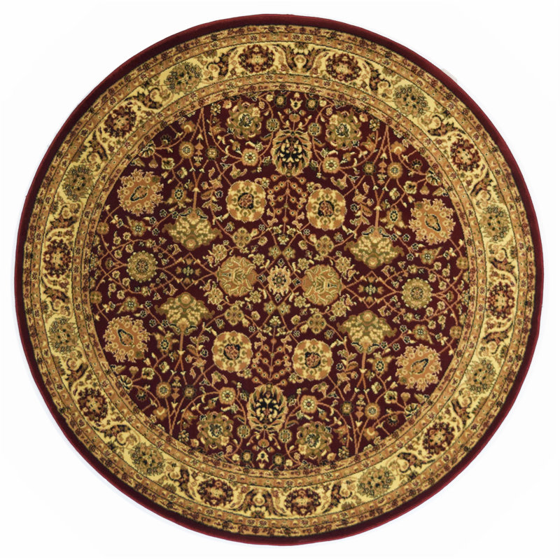 Gloucester Gilded Loom Traditional Cherry Area Rug, Round 5'3"