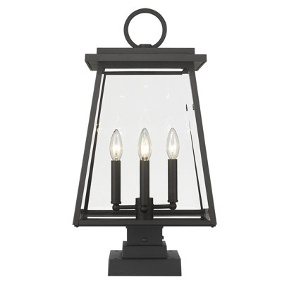 Plafonnier noir 1 lumière H 24,25 po