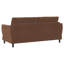 Canapé Elm 2 places, accoudoirs évasés, velours brun rouille rembourré en mousse 75 po