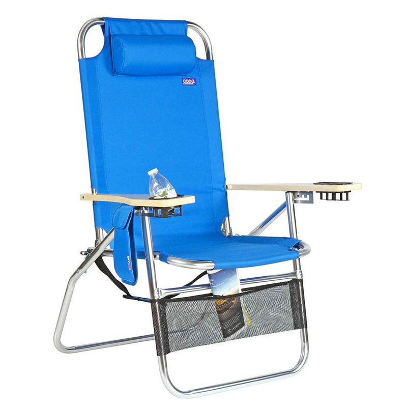 Folding Beach Chair, Dark Blue