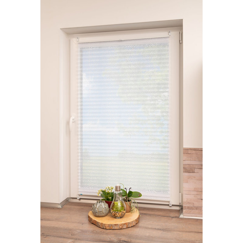 Sheer Pleated Shade, White, 210 cm L x 80cm W