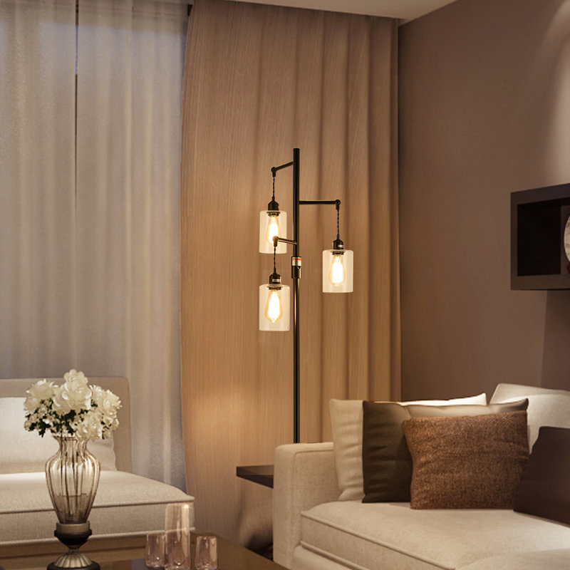 Dimmable 64" Farmhouse Tree Floor Lamp