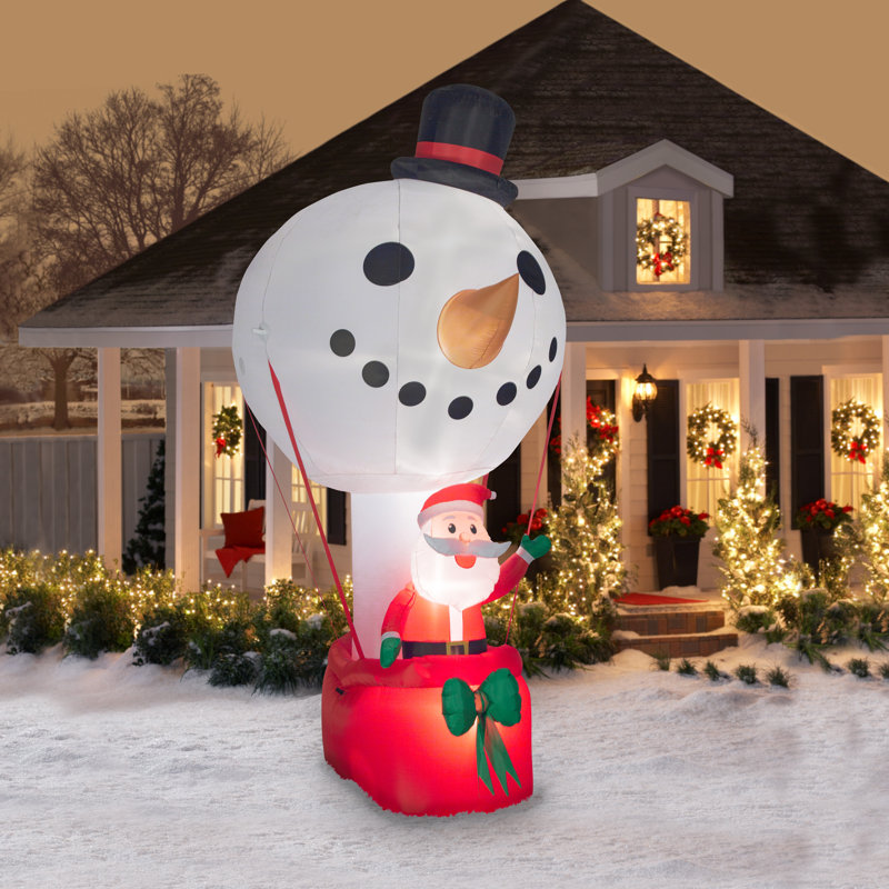 Bonhomme de neige gonflable en montgolfière gonflable