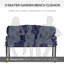 Coussin de patio bleu foncé pour 3 balançoires et 3 chaises d'extérieur, bleu, rembourré, avec canapé et attaches