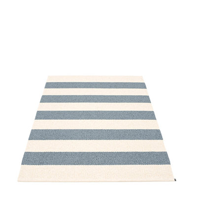 Bob Striped Area Rug in Navy/Beige