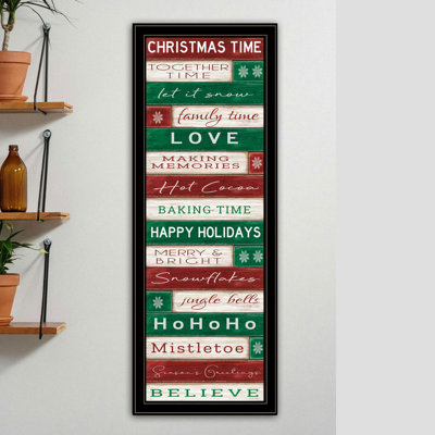 Framed Christmas Time Wall Art Print for Living Room