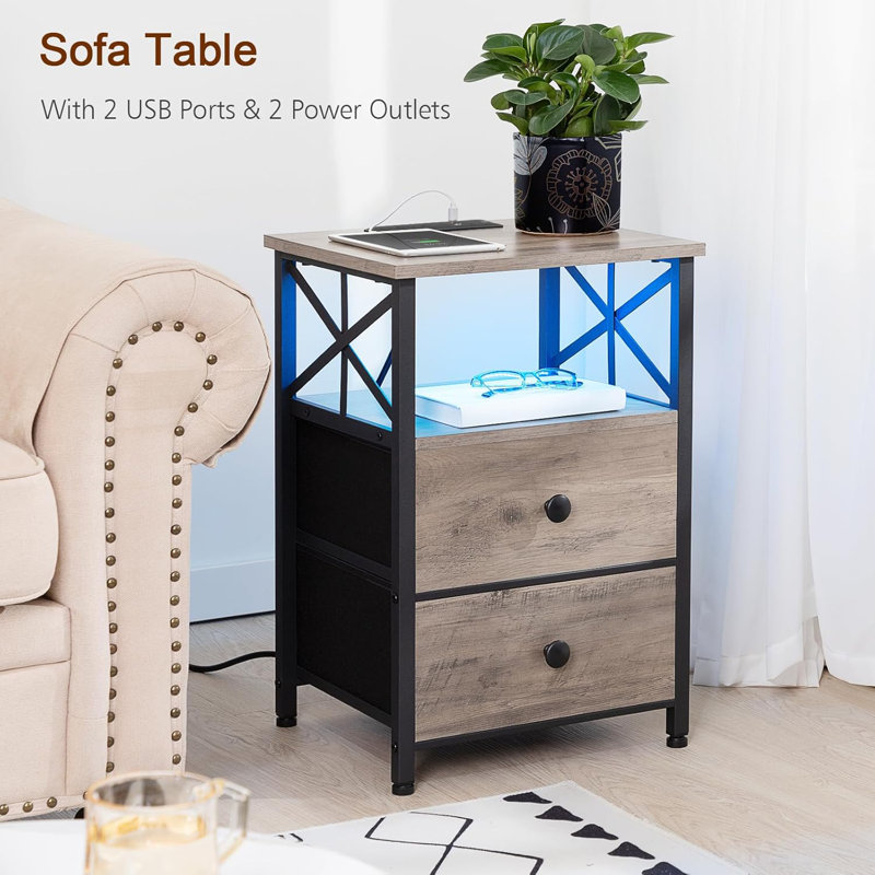 Dringenberg 15.75 " W Nightstand, Greige