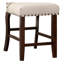 Chaises de salle à manger à hauteur de comptoir crème rembourrées, 2 pièces, pieds en bois massif, style moderne, beige 2 pièces Classic - Modern, beige / coussins