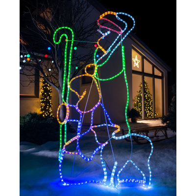 25 cm Solar Twinkle Globe Rope Lights Lamp Lighted Christmas Tree