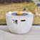 Pauland Round Concrete Propane Smokeless Fire Pit Table with Hidden Fuel Tank
