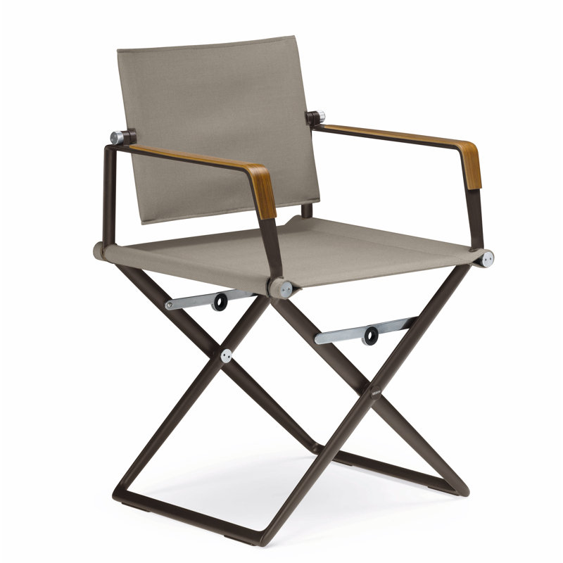 Seax Outdoor Dining Armchair, Black Pepper, Sail Taupe