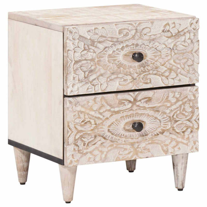 40cm W Solid Wood Bedside Table