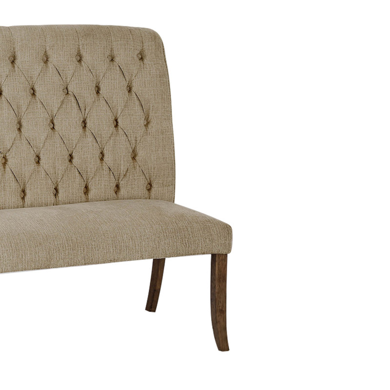 Walden Linen Blend Upholstered Bench