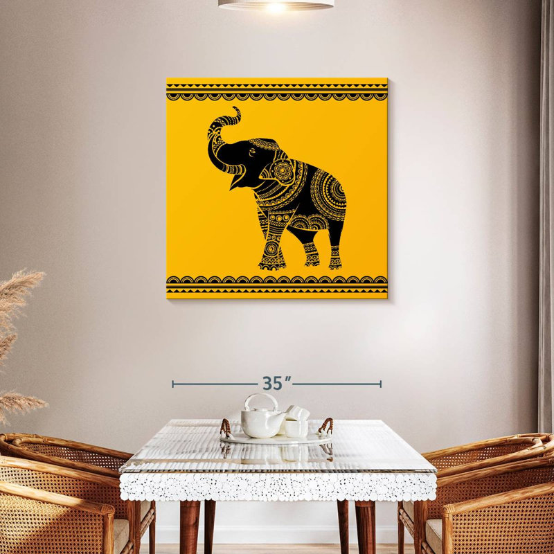 Brampt Ornate Elephant, 36" H x 36" W