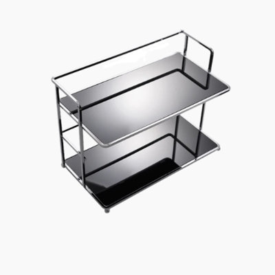 Support de bureau - Organisateur en acrylique à double couche pour la cuisine et le bureau