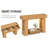 47.24 Inch  Rectangular Entryway Table Made Of Particleboard, Console Table ,Side Table, Black, Natural -27514990