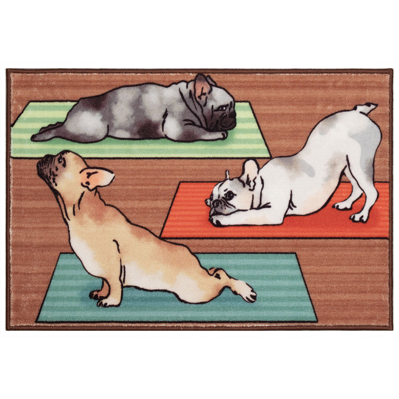 Balham Downward Dogs Indoor Mat, Rectangle 2'4" x 3'11"
