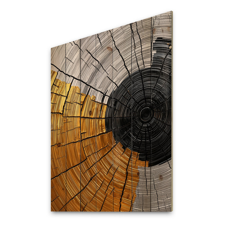 Golden Grey Wood Slide Roots Of Serenity II - Tree Wood Wall Art - On Natural Pine Wood, 20" H x 10" W x 0.78" D