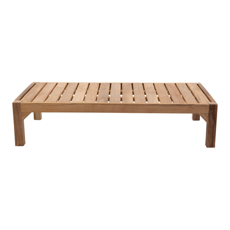 Portingale Outdoor Teak Ottoman, Camel