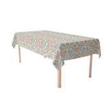 Rectangular Tablecloth, 100% Cotton, Floral 10
