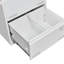 Classeur latéral blanc avec 2 tiroirs verrouillables pour documents légaux / lettre / A4 / F4, solution de rangement de bureau compacte et durable