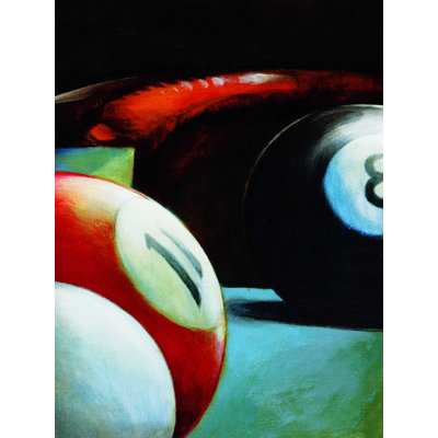 «Billiards Eight Ball», reproduction sur toile tendue