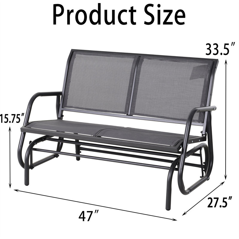 Banc d'extérieur en acier Borup