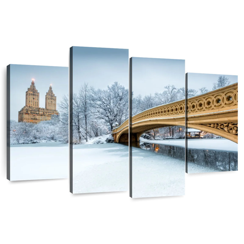 Nicci Central Park Bow Bridge In Winter