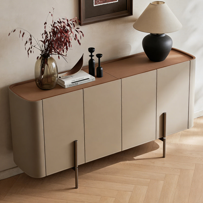 Meuble de rangement de luxe minimaliste italien, 33.46" H x 78.74" W x 15.75" D