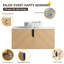 Meuble-lavabo flottant simple 36 po avec lavabo d'art en céramique, meuble-lavabo mural avec 2 portes à fermeture douce-1635814124