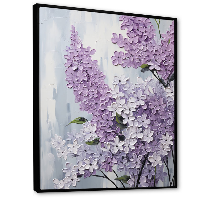 Beautiful Lilac Dreamscape VI sur impression sur toile, Cadre flottant noir, 32" H x 24" W