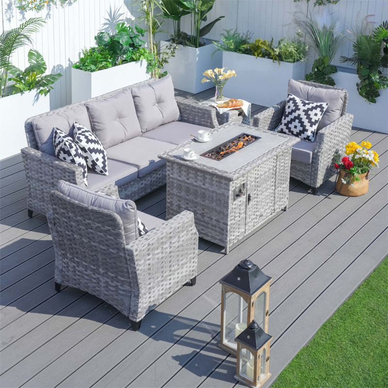 Newcastleton 5 Seat Rattan Conversation Set