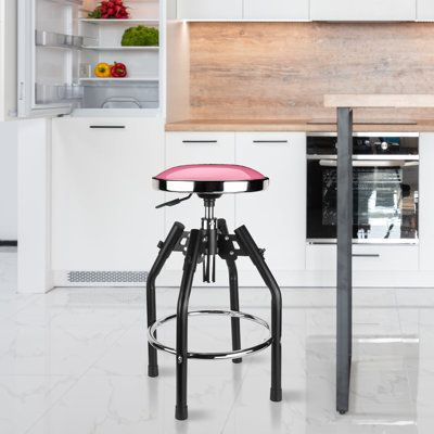 Adjustable Hydraulic Shop Stool, Garage Bar Stool, 29 in to 33.86in, 330-Pound Capacity